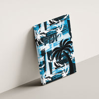 Fijian Rugby Canvas Wall Art Grunge Palm Stylized LT01 - Polynesian Pride