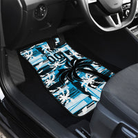 Custom Fijian Rugby Car Mats Grunge Palm Stylized LT01 - Polynesian Pride