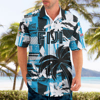 Custom Fijian Rugby Hawaiian Shirt Grunge Palm Stylized LT01 - Polynesian Pride