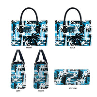 Fijian Rugby Leather Bag Grunge Palm Stylized LT01 - Polynesian Pride