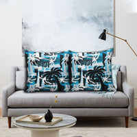 Fijian Rugby Pillow Cover Grunge Palm Stylized LT01 - Polynesian Pride