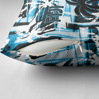 Fijian Rugby Pillow Cover Grunge Palm Stylized LT01 - Polynesian Pride