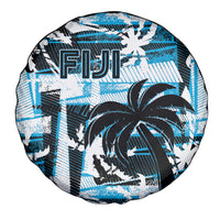 Fijian Rugby Spare Tire Cover Grunge Palm Stylized LT01 - Polynesian Pride