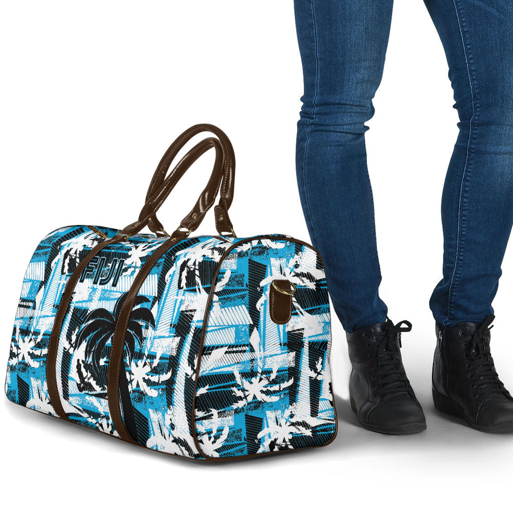 Fijian Rugby Travel Bag Grunge Palm Stylized LT01 - Polynesian Pride