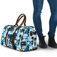 Fijian Rugby Travel Bag Grunge Palm Stylized LT01 - Polynesian Pride