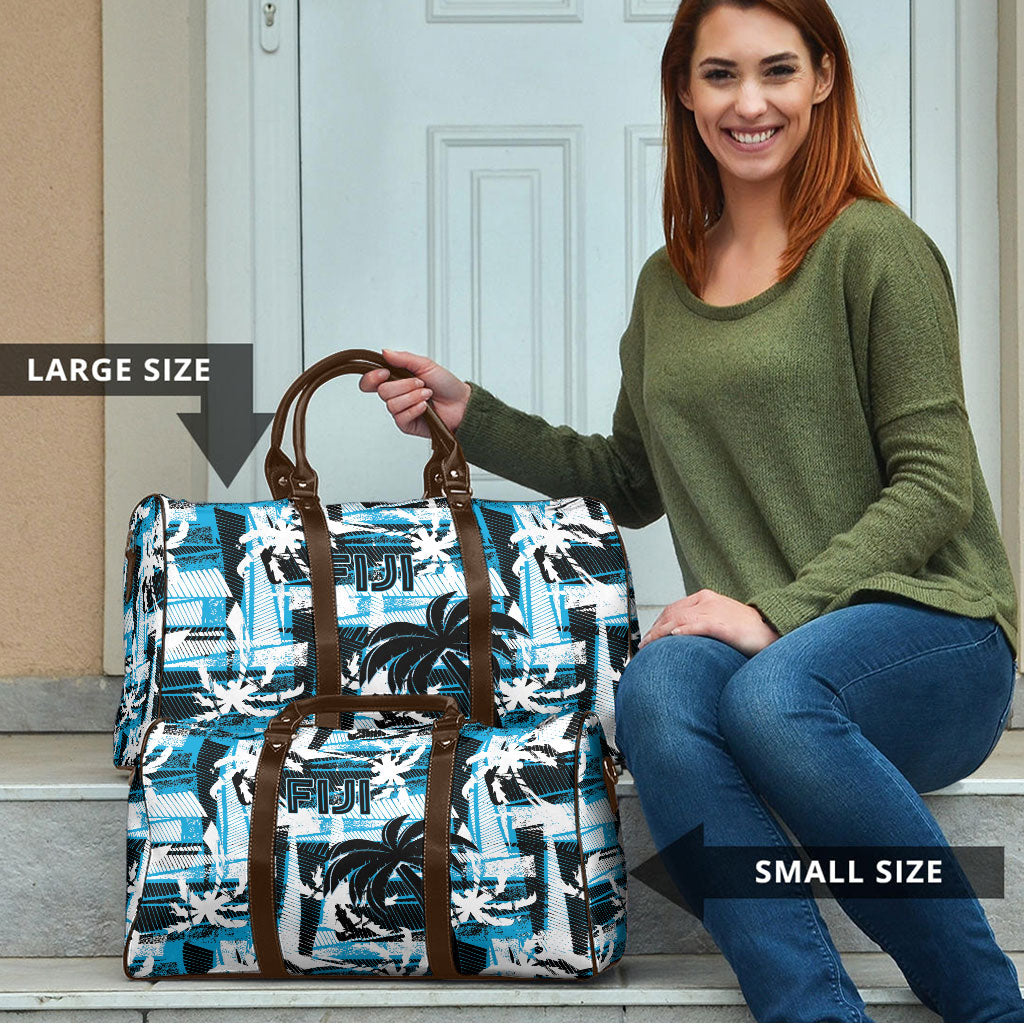 Fijian Rugby Travel Bag Grunge Palm Stylized LT01 - Polynesian Pride