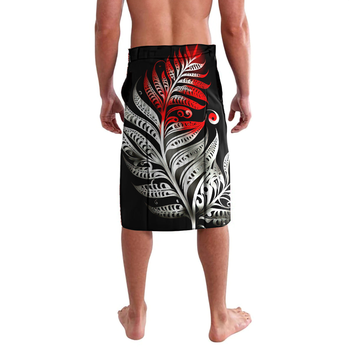 New Zealand Kohwhai Tui Bird Lavalava Silver Fern Version LT03 - Polynesian Pride