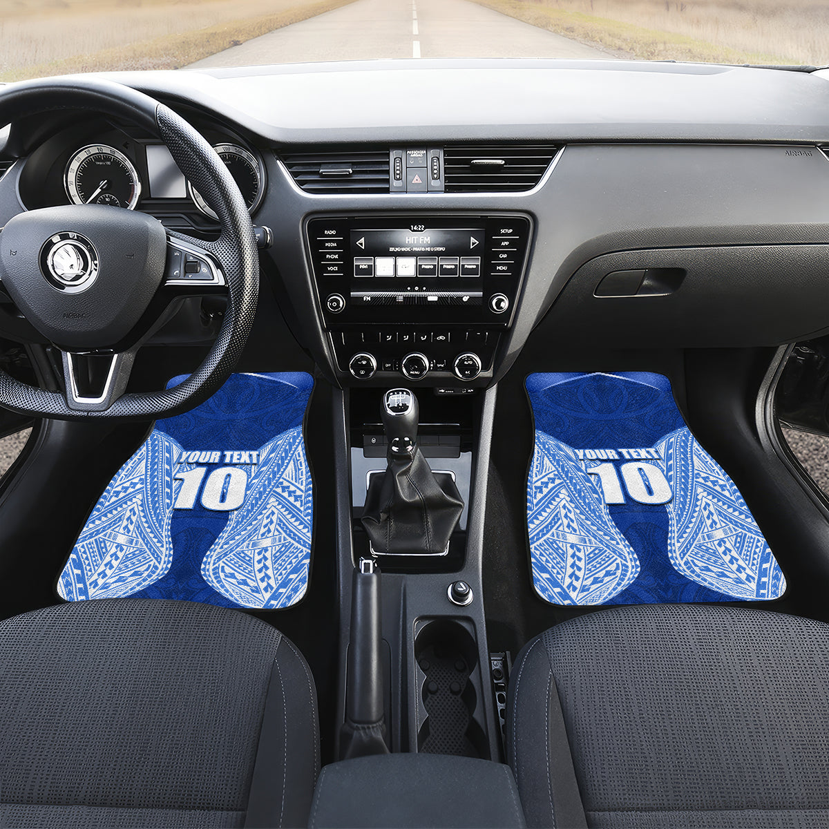 Custom Manu Samoa Rugby Car Mats Polynesian Tattoo