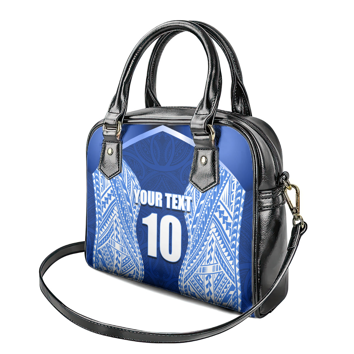 Custom Manu Samoa Rugby Shoulder Handbag Polynesian Tattoo