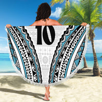 Custom Flying Fijians Rugby Beach Blanket Tapa Tribal Cloth