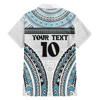 Custom Flying Fijians Rugby Family Matching Off Shoulder Short Dress and Hawaiian Shirt Tapa Tribal Cloth LT03 - Polynesian Pride