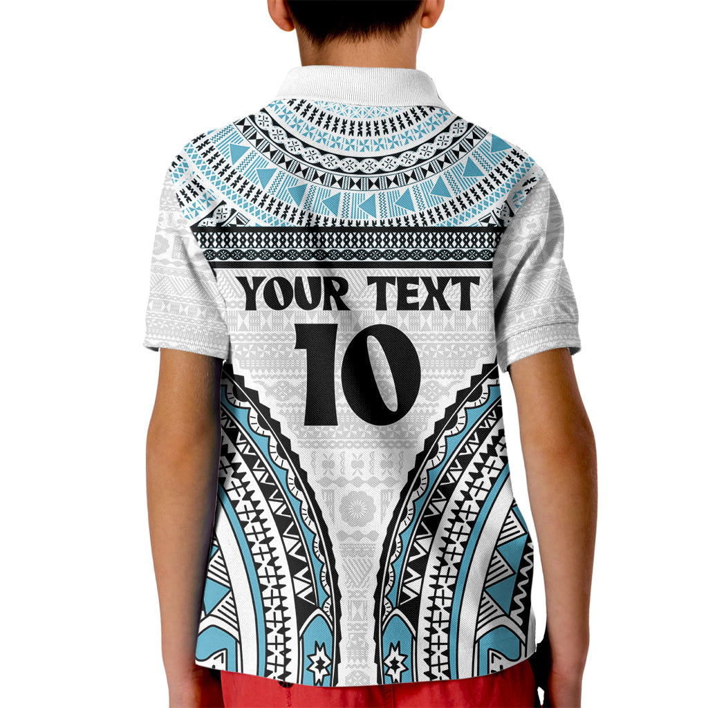 Custom Flying Fijians Rugby Kid Polo Shirt Tapa Tribal Cloth LT03 - Polynesian Pride