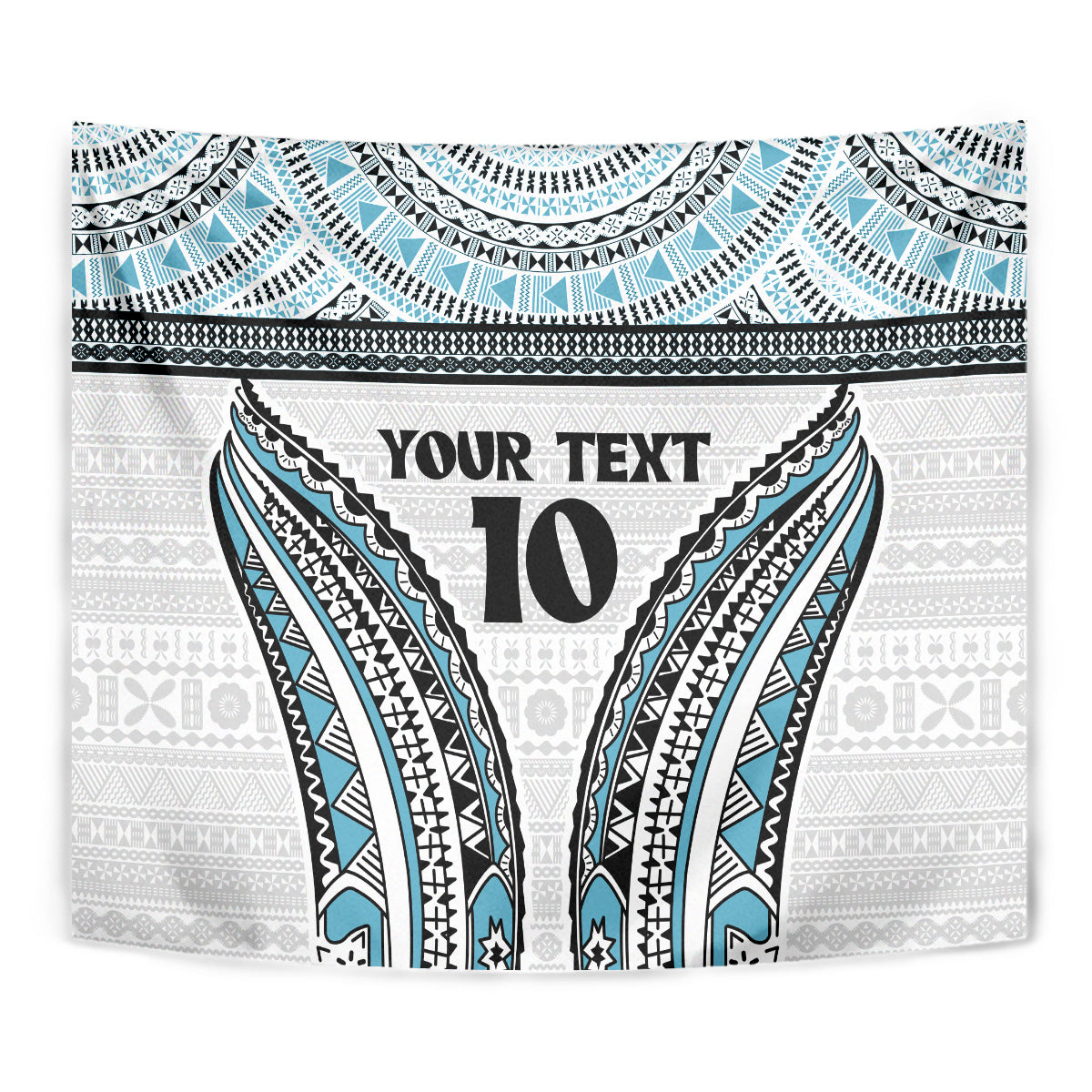 Custom Flying Fijians Rugby Tapestry Tapa Tribal Cloth