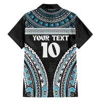 Custom Flying Fijians Rugby Family Matching Summer Maxi Dress and Hawaiian Shirt Tapa Tribal Cloth Black Color LT03 - Polynesian Pride