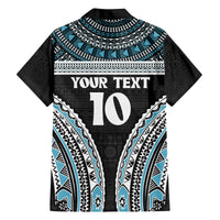 Custom Flying Fijians Rugby Family Matching Tank Maxi Dress and Hawaiian Shirt Tapa Tribal Cloth Black Color LT03 - Polynesian Pride