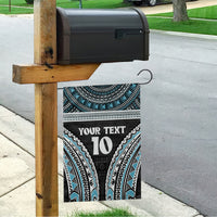Custom Flying Fijians Rugby Garden Flag Tapa Tribal Cloth Black Color