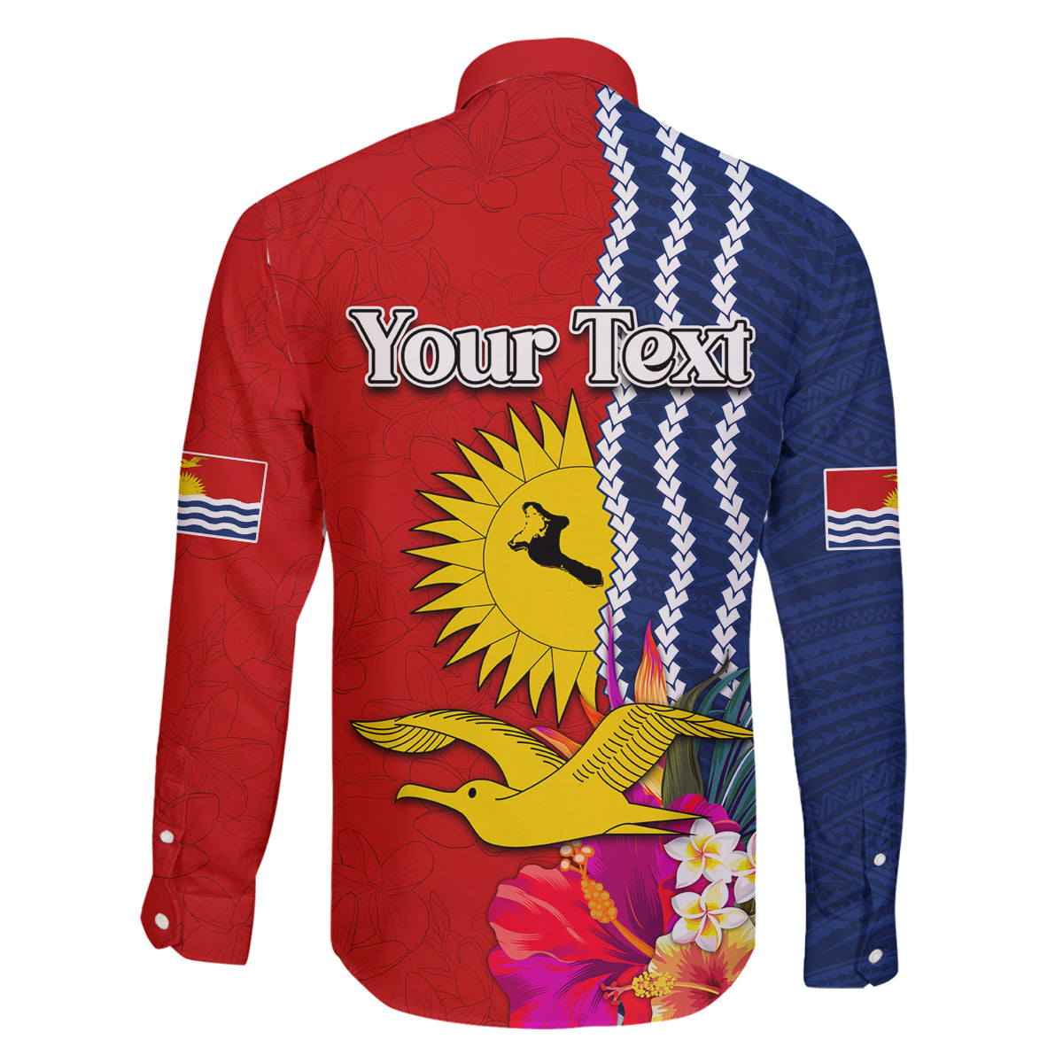 Kiribati Independence Day Family Matching Mermaid Dress and Hawaiian Shirt Kiribati Map With Flag Color