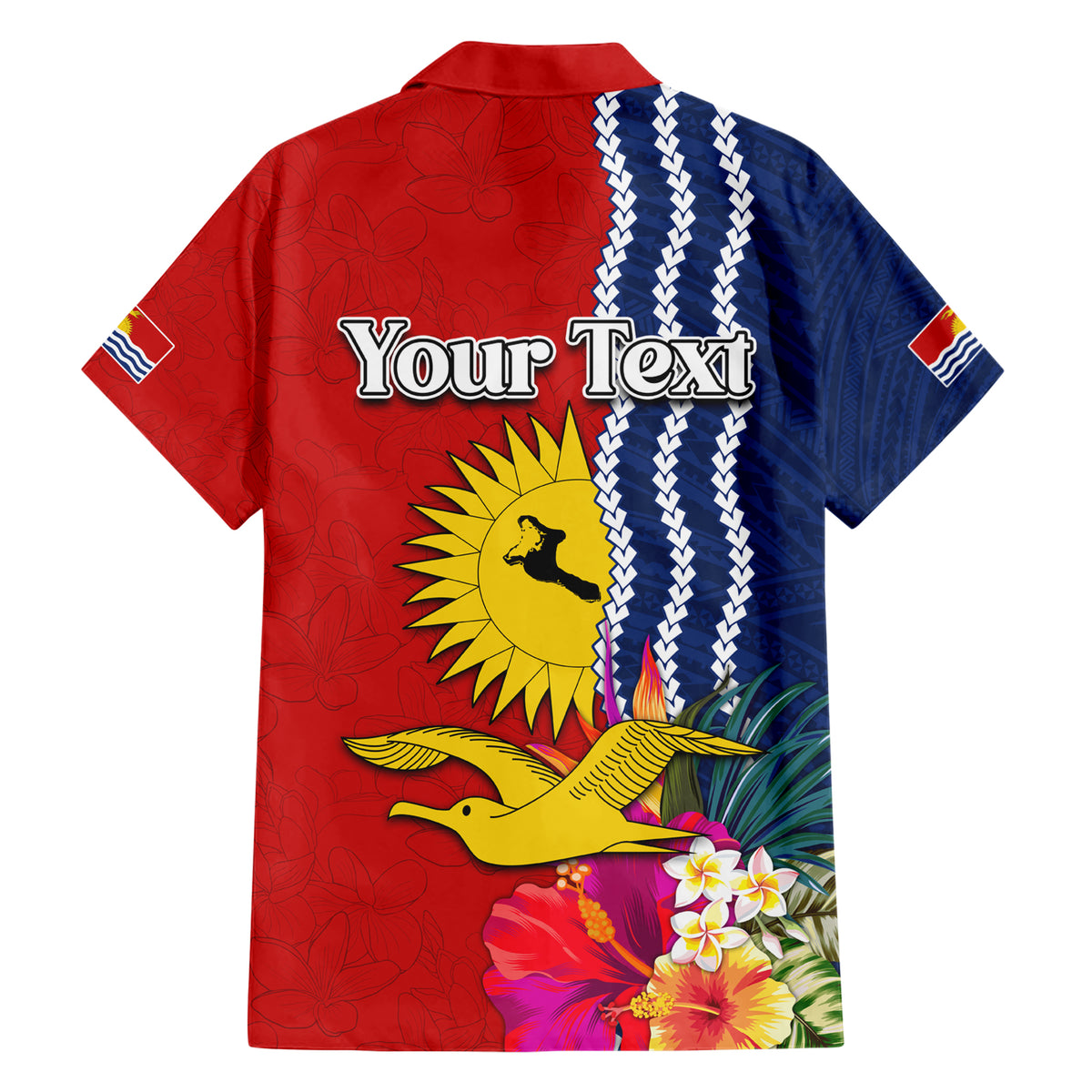Kiribati Independence Day Hawaiian Shirt Kiribati Map With Flag Color