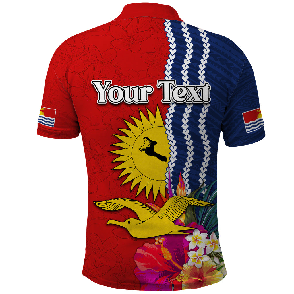 Kiribati Independence Day Polo Shirt Kiribati Map With Flag Color