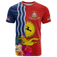 Kiribati Independence Day T Shirt Kiribati Map With Flag Color