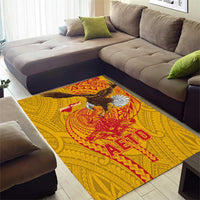 American Samoa Fautasi Race Area Rug Aeto Pago Pago with Eagle Samoan Tribal Patterns LT03 - Polynesian Pride