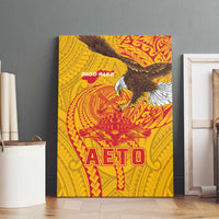 American Samoa Fautasi Race Canvas Wall Art Aeto Pago Pago with Eagle Samoan Tribal Patterns LT03 - Polynesian Pride