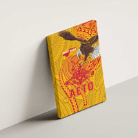 American Samoa Fautasi Race Canvas Wall Art Aeto Pago Pago with Eagle Samoan Tribal Patterns LT03 - Polynesian Pride