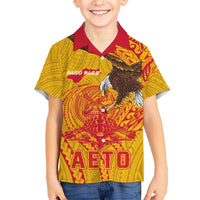 Personalized American Samoa Fautasi Race Family Matching Long Sleeve Bodycon Dress and Hawaiian Shirt Aeto Pago Pago with Eagle Samoan Tribal Patterns
