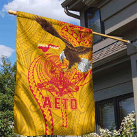 American Samoa Fautasi Race Garden Flag Aeto Pago Pago with Eagle Samoan Tribal Patterns