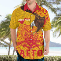 Personalized American Samoa Fautasi Race Hawaiian Shirt Aeto Pago Pago with Eagle Samoan Tribal Patterns LT03 - Polynesian Pride