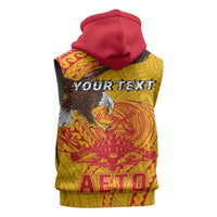 Personalized American Samoa Fautasi Race Sleeveless Hoodie Aeto Pago Pago with Eagle Samoan Tribal Patterns
