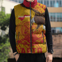 Personalized American Samoa Fautasi Race Sleeveless Puffer Jacket Aeto Pago Pago with Eagle Samoan Tribal Patterns LT03 - Polynesian Pride