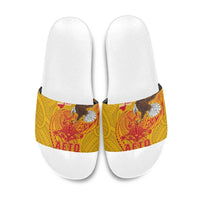 American Samoa Fautasi Race Slide Sandals Aeto Pago Pago with Eagle Samoan Tribal Patterns LT03 Multicolor - Polynesian Pride