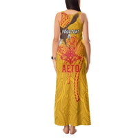 Personalized American Samoa Fautasi Race Tank Maxi Dress Aeto Pago Pago with Eagle Samoan Tribal Patterns