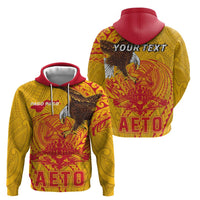 Personalized American Samoa Fautasi Race Zip Hoodie Aeto Pago Pago with Eagle Samoan Tribal Patterns