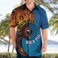 Fiji and Australia Together Hawaiian Shirt Tapa Tribal Tattoo mix Aboriginal Pattern
