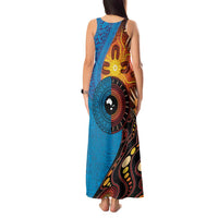 Fiji and Australia Together Tank Maxi Dress Tapa Tribal Tattoo mix Aboriginal Pattern