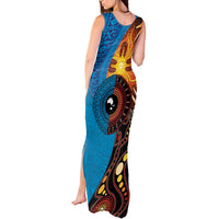 Fiji and Australia Together Tank Maxi Dress Tapa Tribal Tattoo mix Aboriginal Pattern
