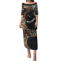 Samoa and New Zealand Together Puletasi Siapo Motif and Maori Paua Shell Pattern