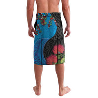 Fiji and New Zealand Together Lavalava Tapa Maori Tattoo mix Tagimoucia and Pohutukawa