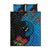 Fiji and New Zealand Together Quilt Bed Set Tapa Maori Tattoo mix Tagimoucia and Pohutukawa
