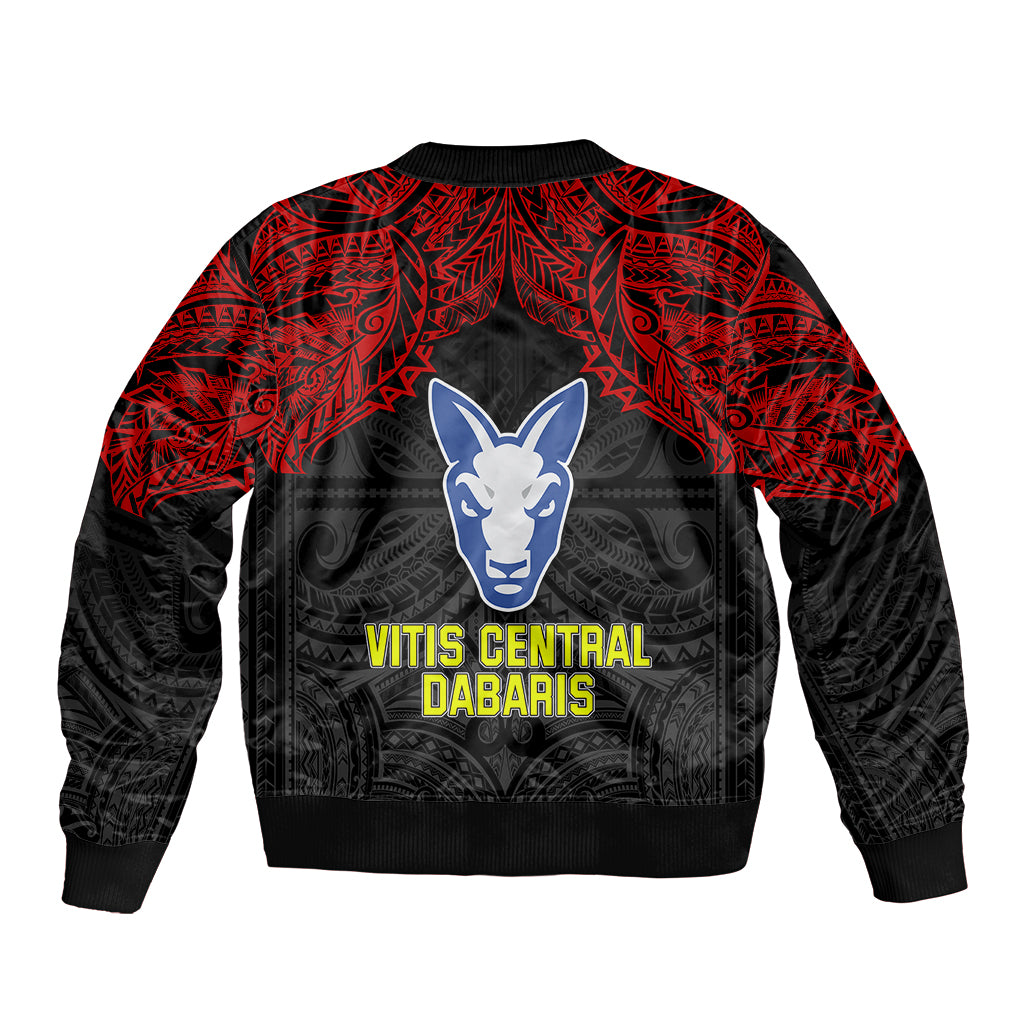 Vitis Central Dabaris Rugby Bomber Jacket Papua New Guinea Polynesian Tattoo LT03 - Polynesian Pride