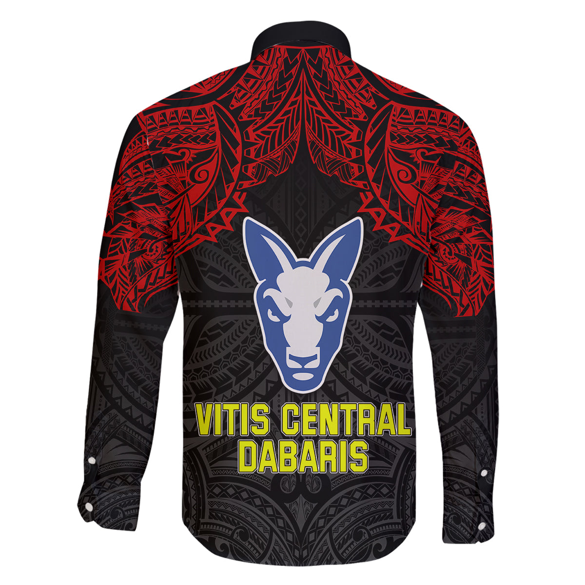 Vitis Central Dabaris Rugby Family Matching Off Shoulder Short Dress and Hawaiian Shirt Papua New Guinea Polynesian Tattoo LT03 - Polynesian Pride