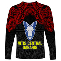 Vitis Central Dabaris Rugby Long Sleeve Shirt Papua New Guinea Polynesian Tattoo LT03 - Polynesian Pride