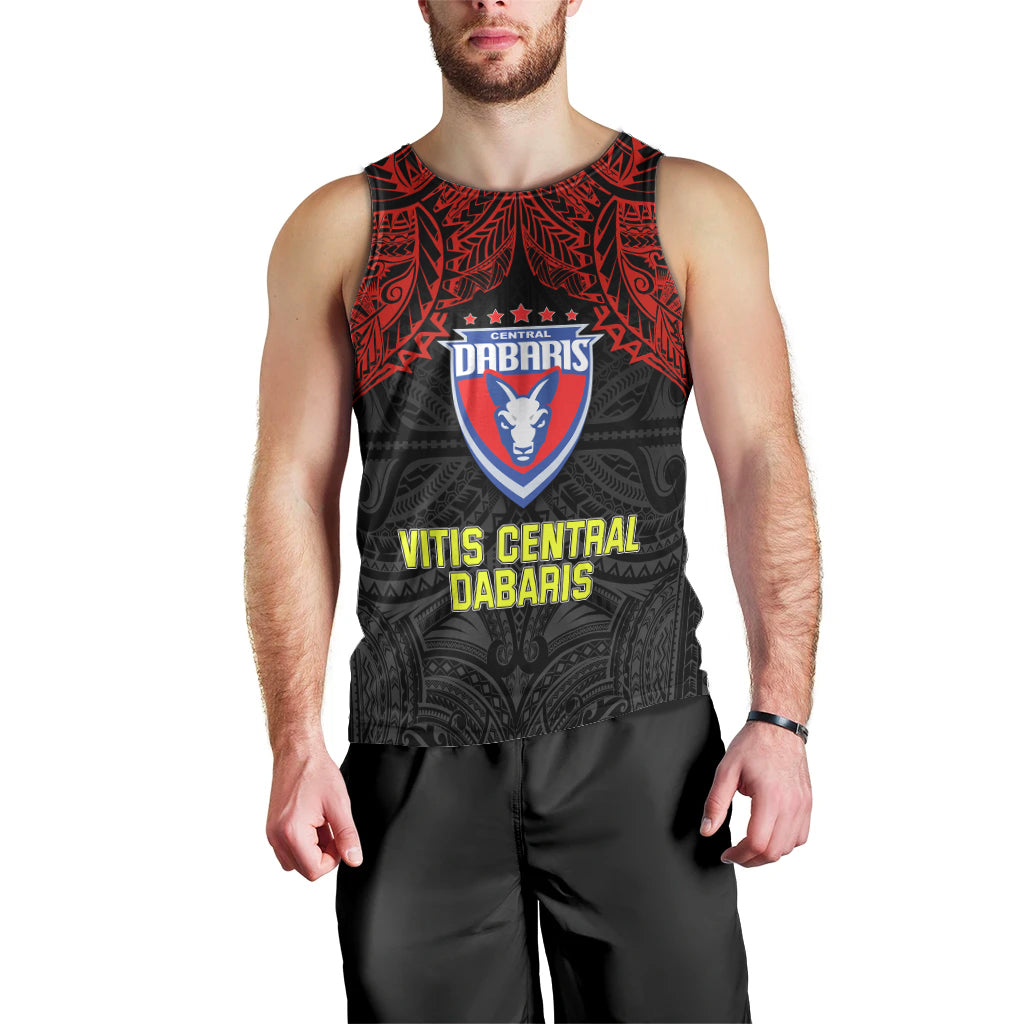 Custom Vitis Central Dabaris Rugby Men Tank Top Papua New Guinea Polynesian Tattoo LT03 - Polynesian Pride
