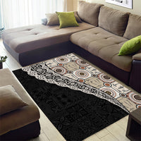 Tukenny Pattern Fijian War Clubs Mix Tapa Tribal Area Rug LT03 - Polynesian Pride