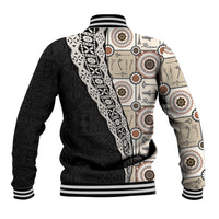Tukenny Pattern Fijian War Clubs Mix Tapa Tribal Baseball Jacket LT03 - Polynesian Pride