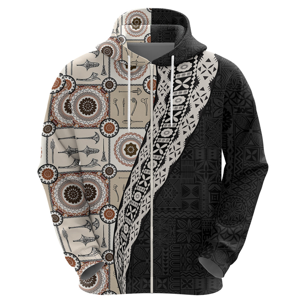 Tukenny Pattern Fijian War Clubs Mix Tapa Tribal Hoodie LT03 - Polynesian Pride