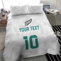 Custom New Zealand Football Bedding Set Go All Silver Ferns - Towards World Cup 2026