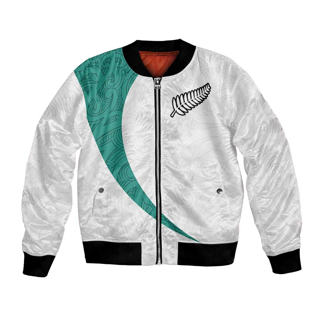 Custom New Zealand Football Bomber Jacket Go All Silver Ferns - Towards World Cup 2026